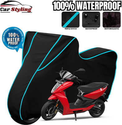 Car Styling Waterproof Two Wheeler Cover for Ather(450 X, Maroon)