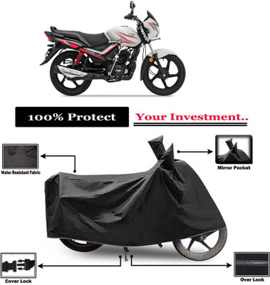 AASHTIK MART Two Wheeler Cover for TVS(Star City Plus, Black)