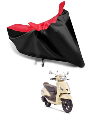 KEDIT Two Wheeler Cover for TVS(Jupiter classic, Red, Black)