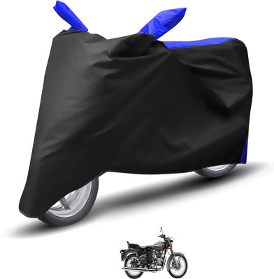 Caronix Waterproof Two Wheeler Cover for Royal Enfield(Bullet 500, Blue)