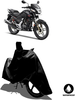 Amexride Waterproof Two Wheeler Cover for Hero(New CBZ, Black)