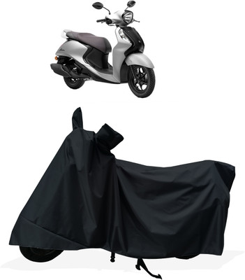 Tricway Two Wheeler Cover for Yamaha(Fascino 125 FI, Black)