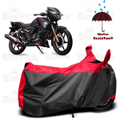 sowelar Waterproof Two Wheeler Cover for TVS(Apache RTR 180, Red, Black)