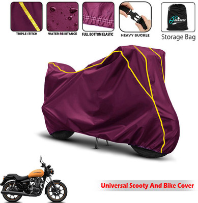 AUTOBIRSA Two Wheeler Cover for Royal Enfield(Thunderbird 500, Maroon)