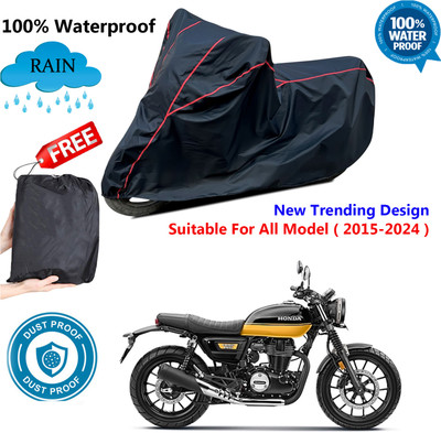 AutoGalaxy Waterproof Two Wheeler Cover for Honda(CB350RS, Black, Red)