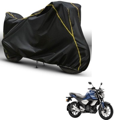 Car Life Two Wheeler Cover for Yamaha(FZ-S, Black, Yellow)