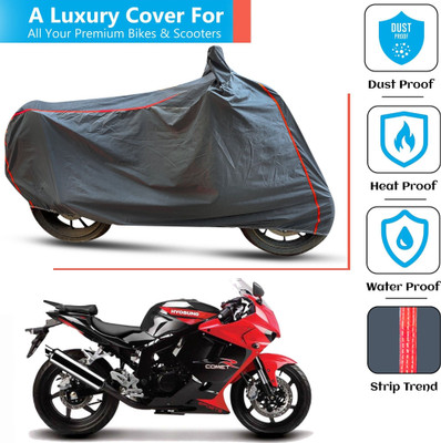 FAMEXON Waterproof Two Wheeler Cover for Hyosung(Comet, Grey)