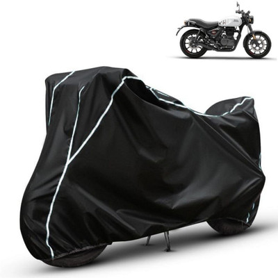 Amikan Waterproof Two Wheeler Cover for Royal Enfield(Hunter 350, Black)