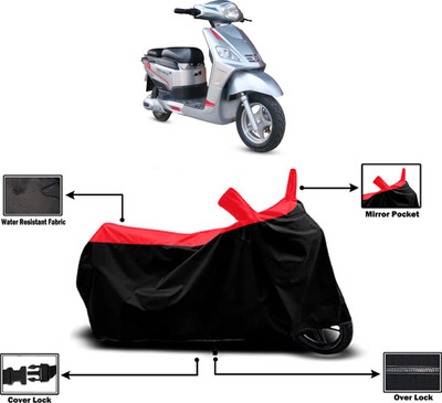 Amexride Two Wheeler Cover for Hero Electric(Electric NYX e5, Red)