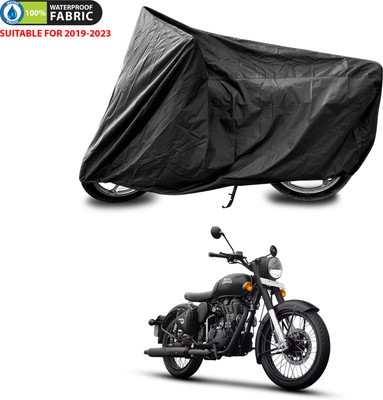 PAGORA Waterproof Two Wheeler Cover for Royal Enfield(Classic Stealth Black, Black)