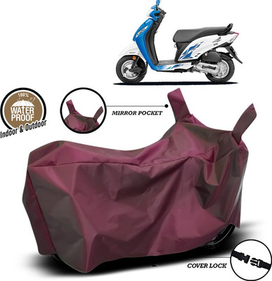 SEBONGO Waterproof Two Wheeler Cover for Honda(Activa, Maroon)
