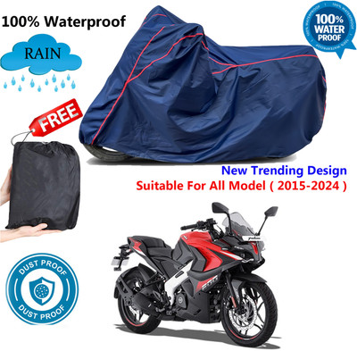 OliverX Waterproof Two Wheeler Cover for Bajaj(Pulsar RS200 BS6, Blue, Red)