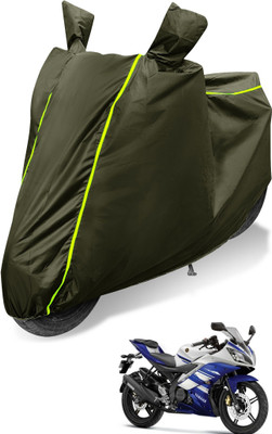 Auto Hub Waterproof Two Wheeler Cover for Yamaha(R15, Green)