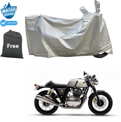CODOKI Waterproof Two Wheeler Cover for Royal Enfield(Continental GT 650, Silver)