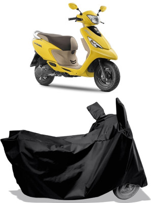 Amexride Two Wheeler Cover for TVS(Zest 110, Black)