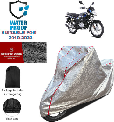 PAGORA Waterproof Two Wheeler Cover for Bajaj(Platina 100, Silver)