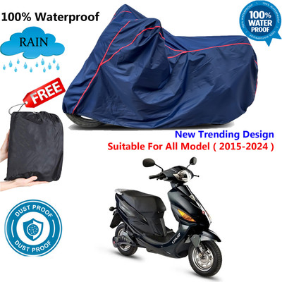 AutoGalaxy Waterproof Two Wheeler Cover for Hero(Electric Cruz BS6, Blue, Red)