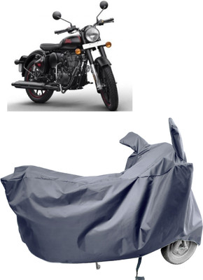 Amexride Two Wheeler Cover for Royal Enfield(Bullet 350, Grey)