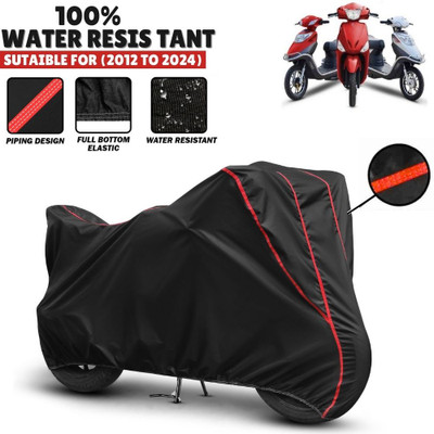 Mwiss Waterproof Two Wheeler Cover for Hero(Electric Cruz, Black, Red)
