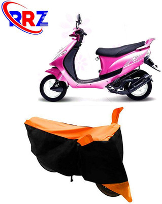 RRZ Waterproof Two Wheeler Cover for Mahindra(Kine, Black, Orange)