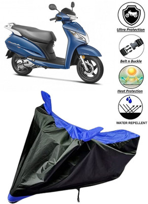 Autofly Waterproof Two Wheeler Cover for Honda(Activa 5G, Black, Blue)