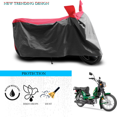 ANTHUB Waterproof Two Wheeler Cover for TVS(Heavy Duty Super XL, Grey, Red)