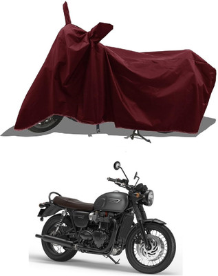 DeepShakshi AUTOMOTIVE Waterproof Two Wheeler Cover for Triumph(Bonneville T120 Black BS6, Maroon)