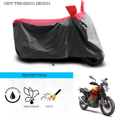ANTHUB Waterproof Two Wheeler Cover for KTM(390 Adventure, Grey, Red)