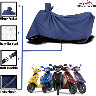KEDIT Two Wheeler Cover for Universal For Bike(Zest 110 BS6, Blue)