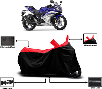 Amexride Two Wheeler Cover for Yamaha(YZF-R15 V2 BS6, Red)