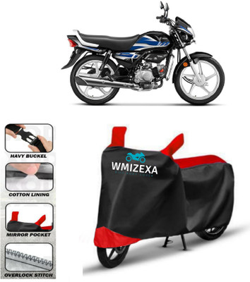 WMIZEXA Two Wheeler Cover for Hero(HF Deluxe BS6, Red, Black)