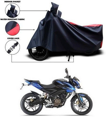 DeepShakshi AUTOMOTIVE Waterproof Two Wheeler Cover for Bajaj(Red, Black)