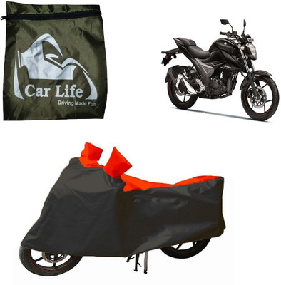 Car Life Waterproof Two Wheeler Cover for Suzuki(Gixxer, Red, Black)