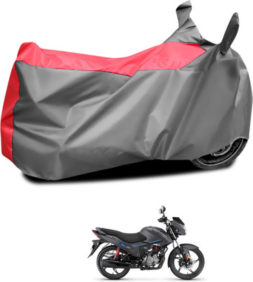PAGORA Waterproof Two Wheeler Cover for Hero(Glamour i3s, Grey, Red)