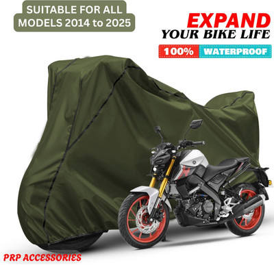 PRPaccessories Waterproof Two Wheeler Cover for Yamaha(MT 15 New BS6, Green, Black)