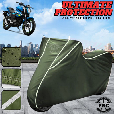 FBC Waterproof Two Wheeler Cover for Suzuki(Gixxer, Green)