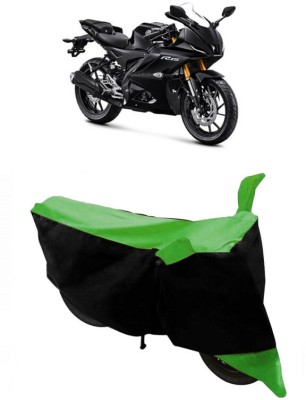 GANPRA Two Wheeler Cover for Yamaha(R15, Black, Green)