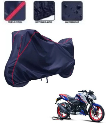 brandroofz Waterproof Two Wheeler Cover for TVS(Apache RTR 165 RP, Blue, Red)