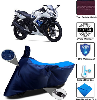 MISSION COLLECTION Waterproof Two Wheeler Cover for Yamaha(YZF R15 S, Blue)