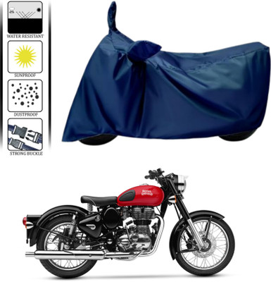 HWSXQAE Waterproof Two Wheeler Cover for Royal Enfield(Blue)