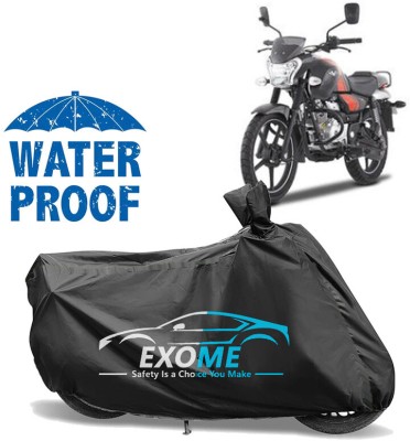 EXOME Waterproof Two Wheeler Cover for Bajaj(V12, Black)