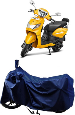 MMSSTAR Waterproof Two Wheeler Cover for Hero(MotoCorp Pleasure Plus, Blue)