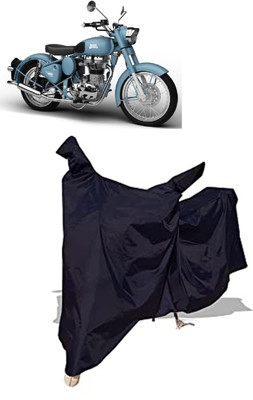 Amexride Two Wheeler Cover for Royal Enfield(Classic Squadron BS6, Black)
