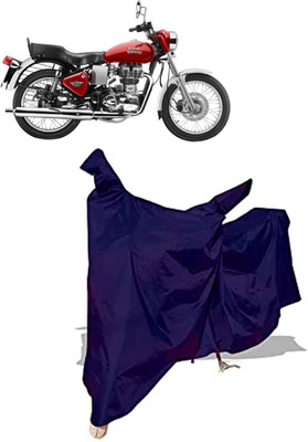 Amexride Two Wheeler Cover for Royal Enfield(Electra 4S, Blue)