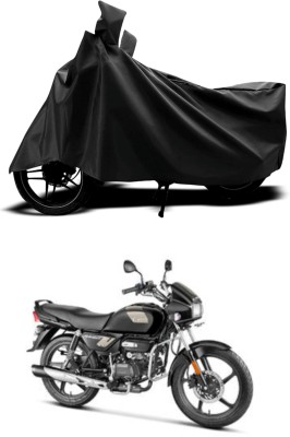 RAQTRO Waterproof Two Wheeler Cover for Hero(Splendor Plus, Black)