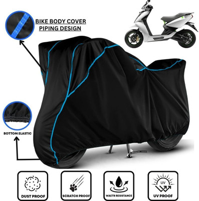 LE PRA Waterproof Two Wheeler Cover for Ather(450 X, Black, Blue)