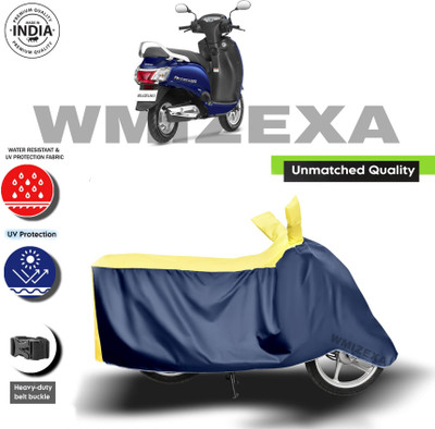 DeepShakshi AUTOMOTIVE Waterproof Two Wheeler Cover for Suzuki(Access 125, Yellow, Blue)