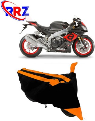 RRZ Waterproof Two Wheeler Cover for Aprilia(RSV4, Black, Orange)