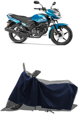 SUGASHRI Waterproof Two Wheeler Cover for Yamaha(Saluto, Grey, Blue)