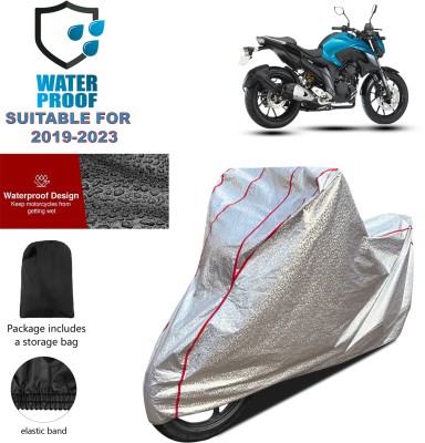 PAGORA Waterproof Two Wheeler Cover for Yamaha(FZ 25 BS6, Silver)